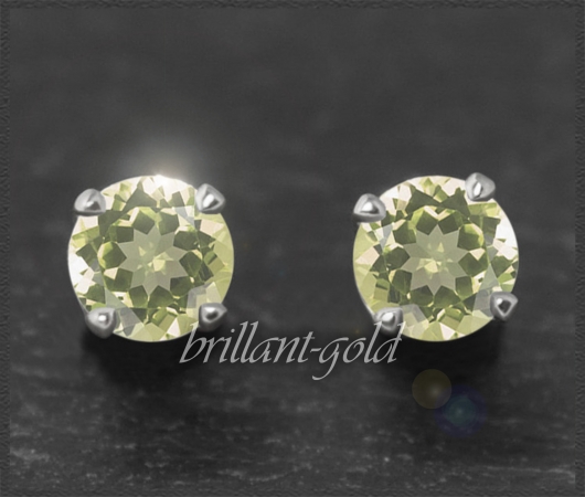 Ohrstecker 585 Gold Citrin hell gelb 4,5,6mm